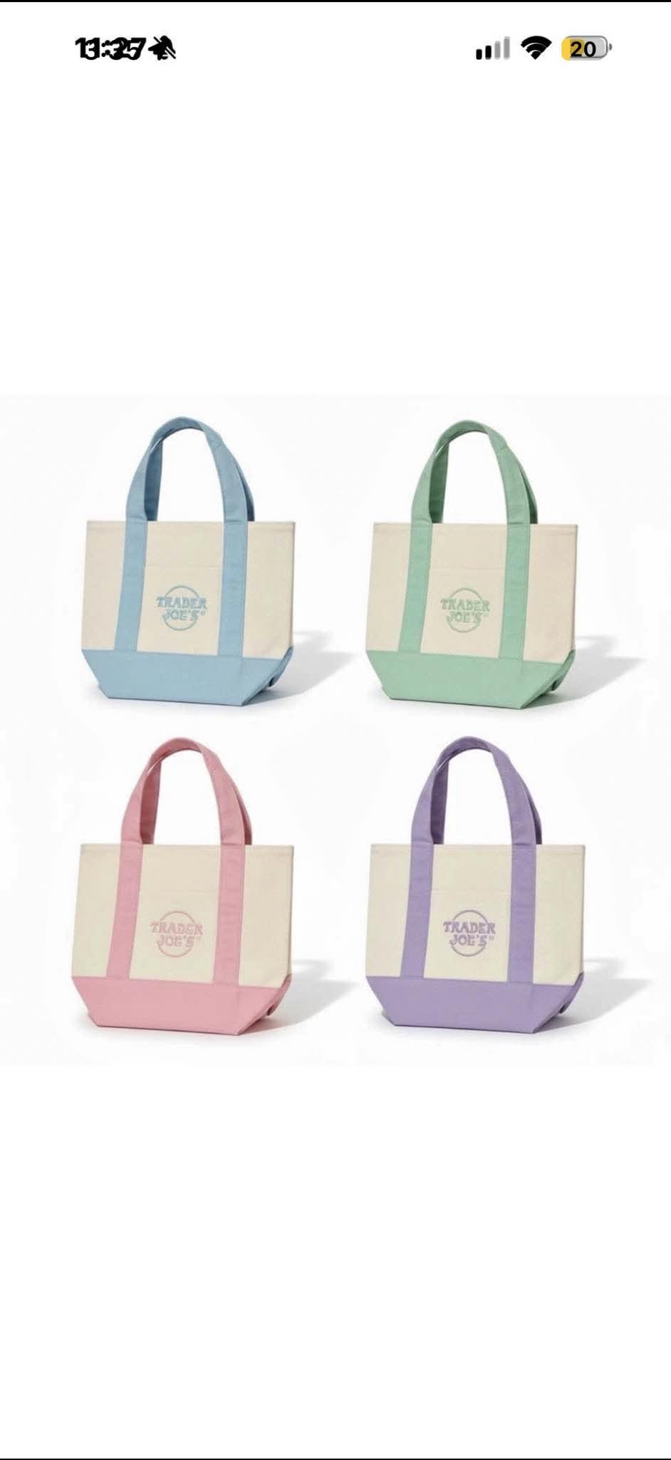 Trader Joe’s Pastel Totes