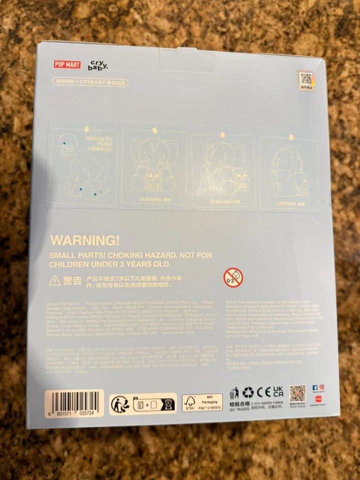 Pop Mart Crybaby Hello Thailand Elephant Sealed, damaged box