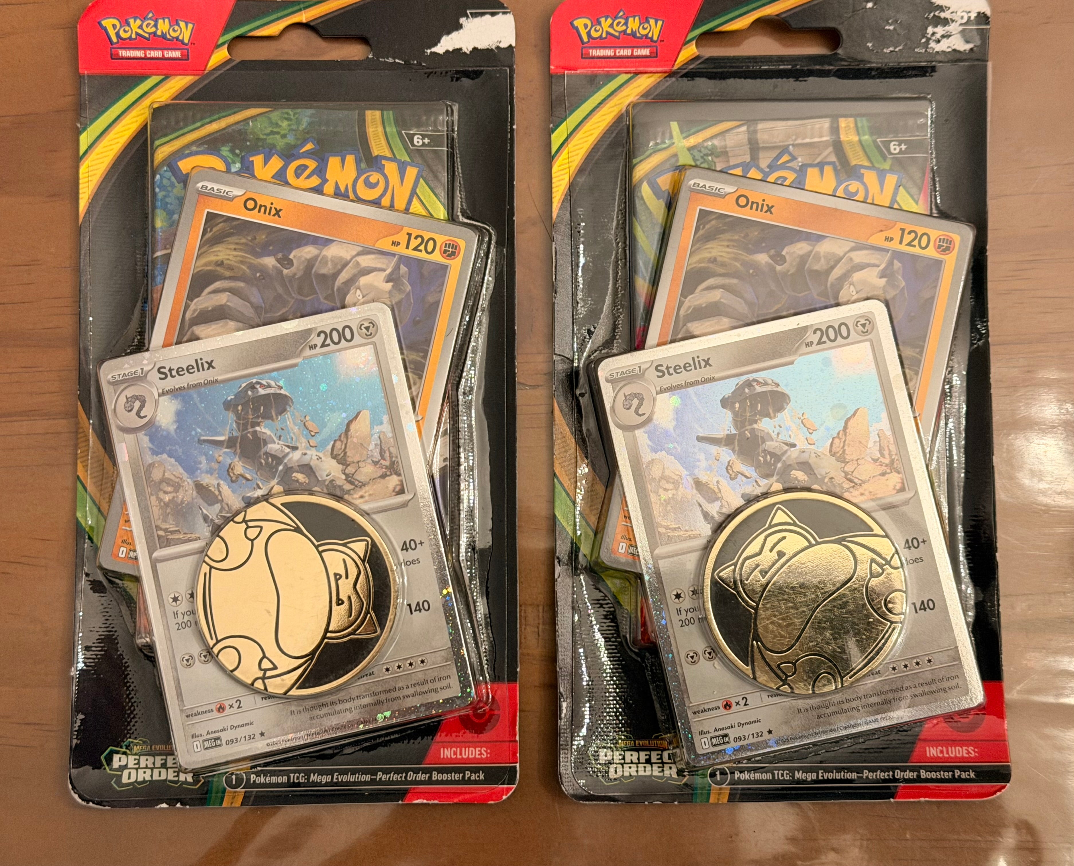 Pokemon Mega Evolution Perfect Order Onix & Steelix Checklane Blister Pack (damaged cardback)