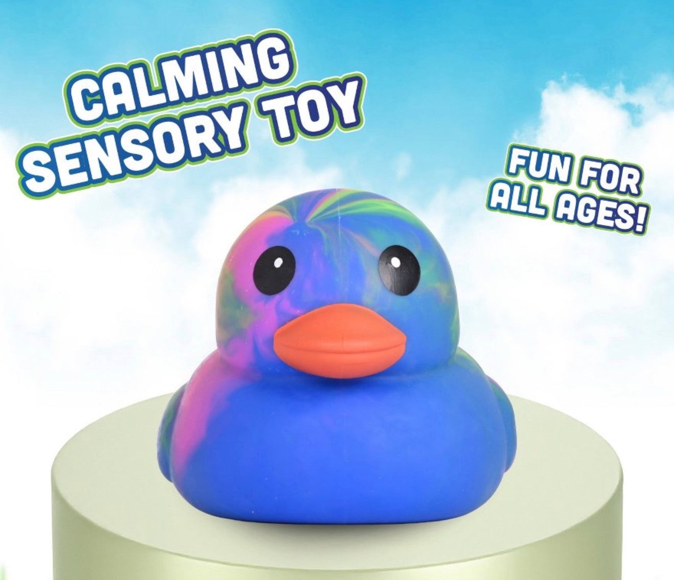Squeeezy | Duck | Anxiety Relief | Squeezeable | Tie Dye Colors