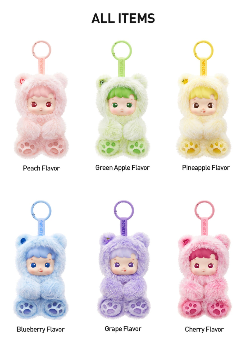 HACIPUPU Gummy Bear Series-Vinyl Plush Pendant Blind Box