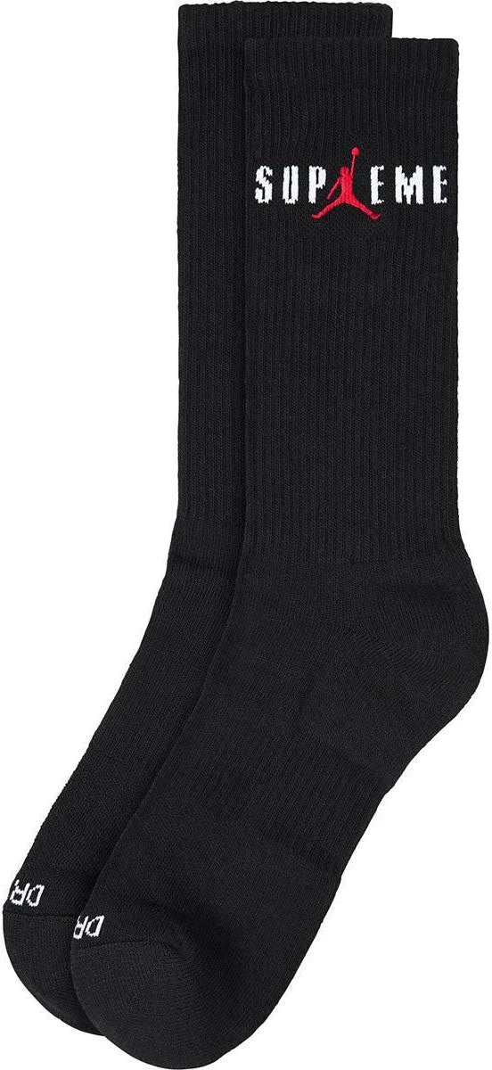 Supreme Jordan Crew Socks Single Pair - Black