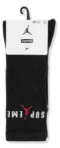 Supreme Jordan Crew Socks Single Pair - Black