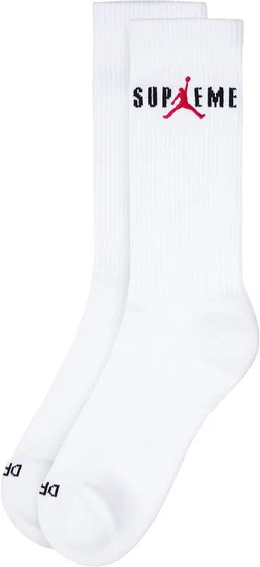 Supreme Jordan Crew Socks Single Pair - White