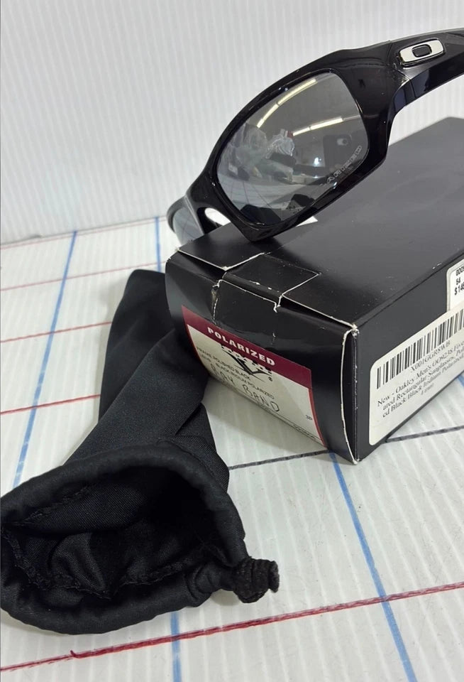 Oakley wrap polished black black iridium polarized sunglasses 009238-06