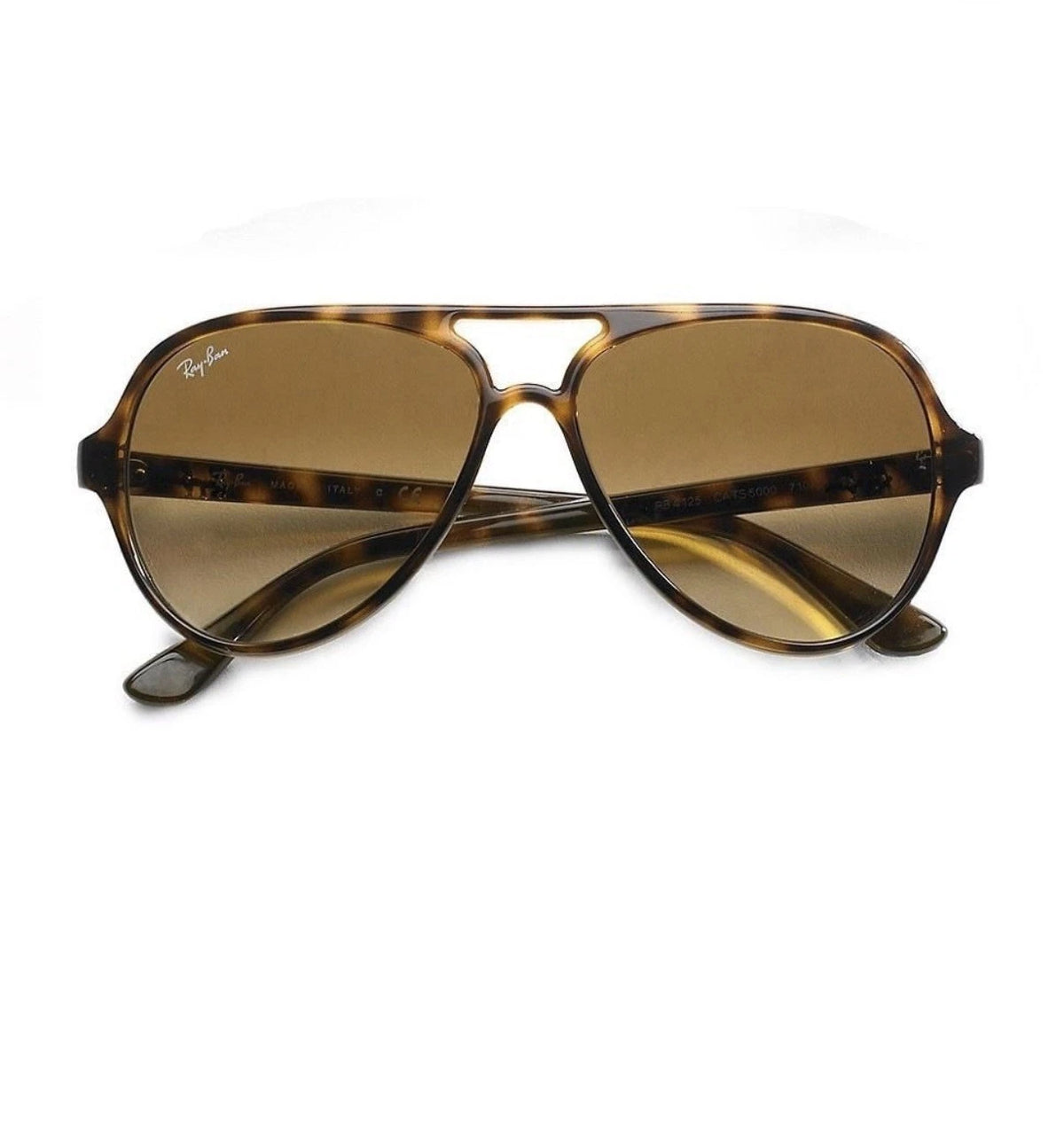Ray-Ban aviator light Havana brown gradient cats 5000 4125 Sunglasses