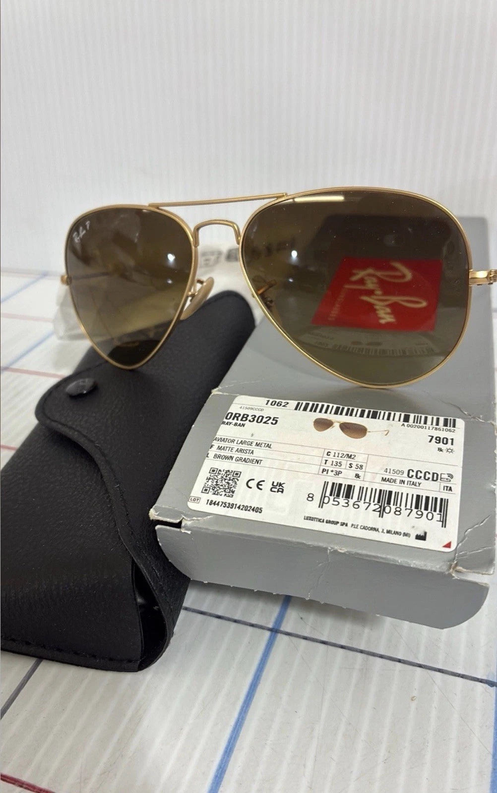 Ray-Ban RB 3025 112/M2 58MM Unisex Aviator Sunglasses