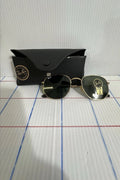 Ray-Ban RB3548N Hexagonal Round Men's Sunglasses Gold Frame Green Lens