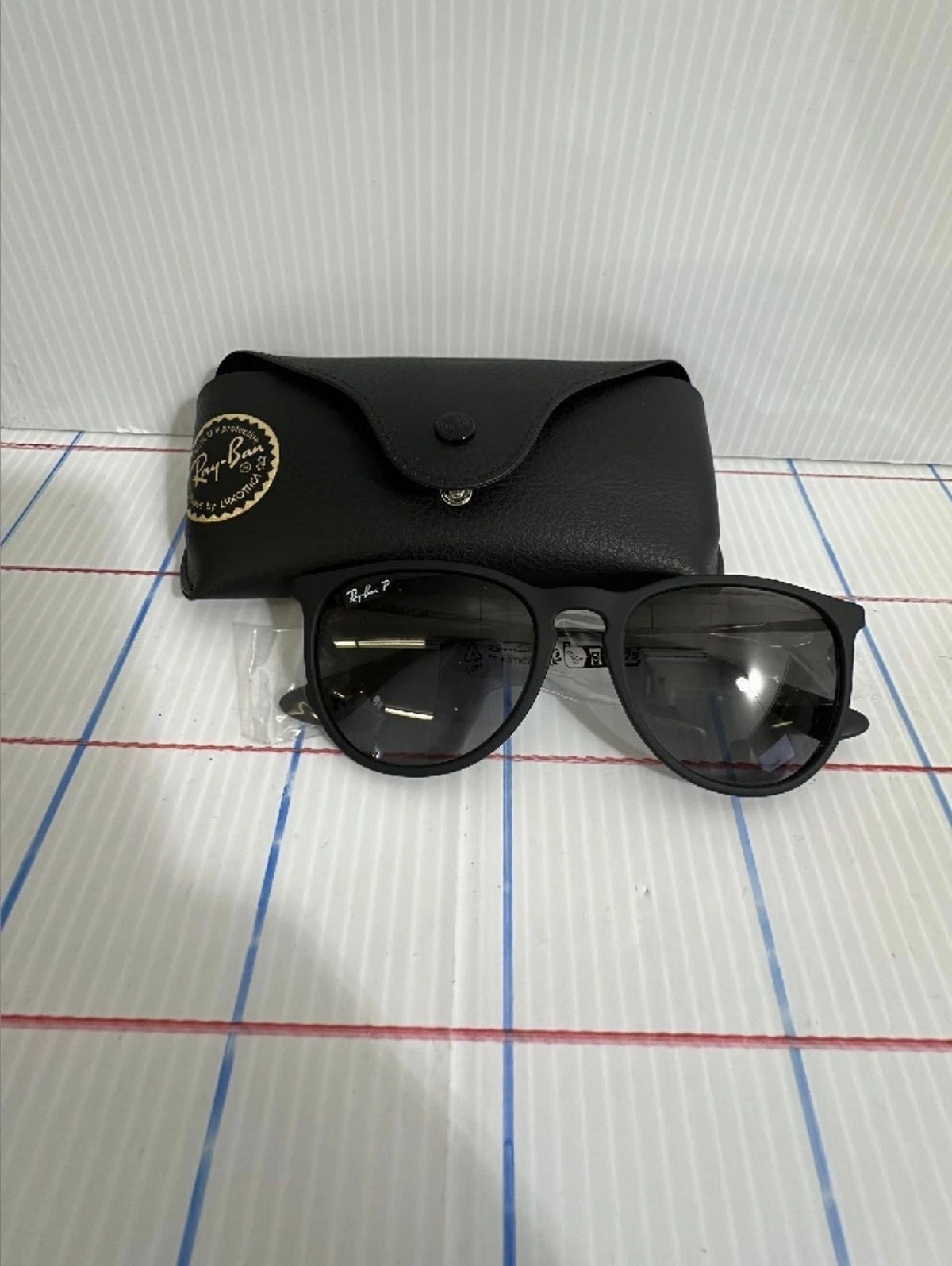 ray-ban rb4171 erika sunglasses matte black grey polarized unisex