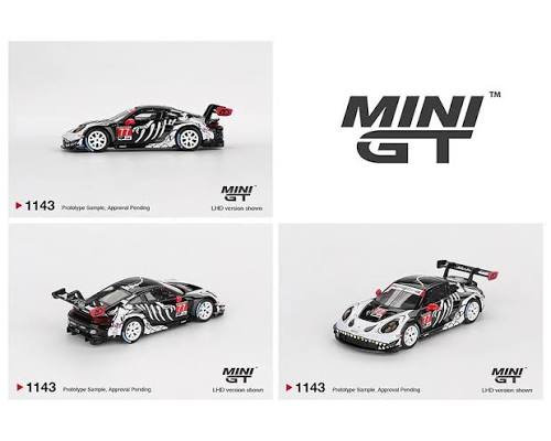 Mini GT Skeleton Rexy Porsche 911 GT3 R #77 AO Racing 2025 IMSA Petit Le Mans