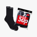 Supreme Hanes Crew Socks Single Pair - Black