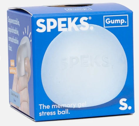 Speks Gump. The memory gel stress ball.