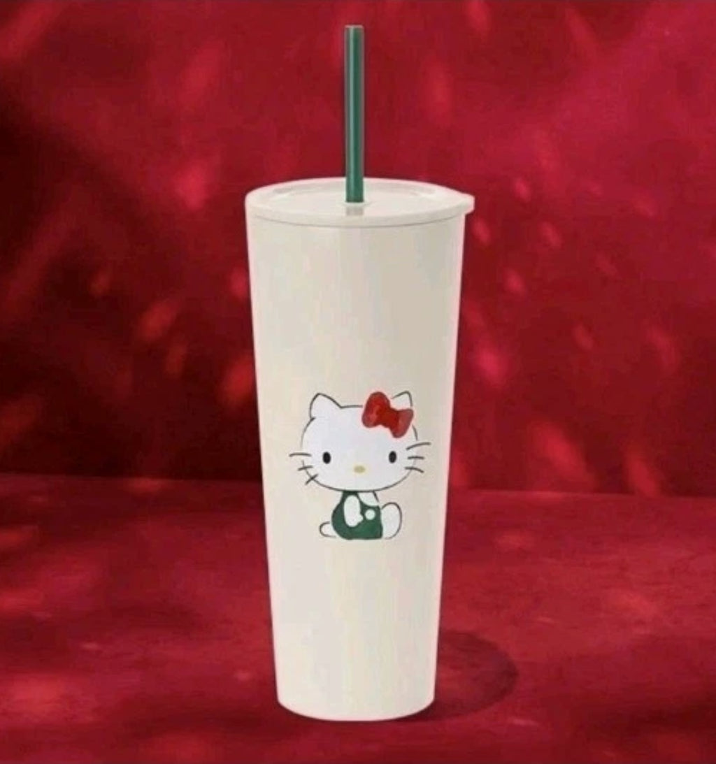 Starbucks Hello Kitty 2025 Holiday 26oz Cold Cup Stainless Steel Tumbler