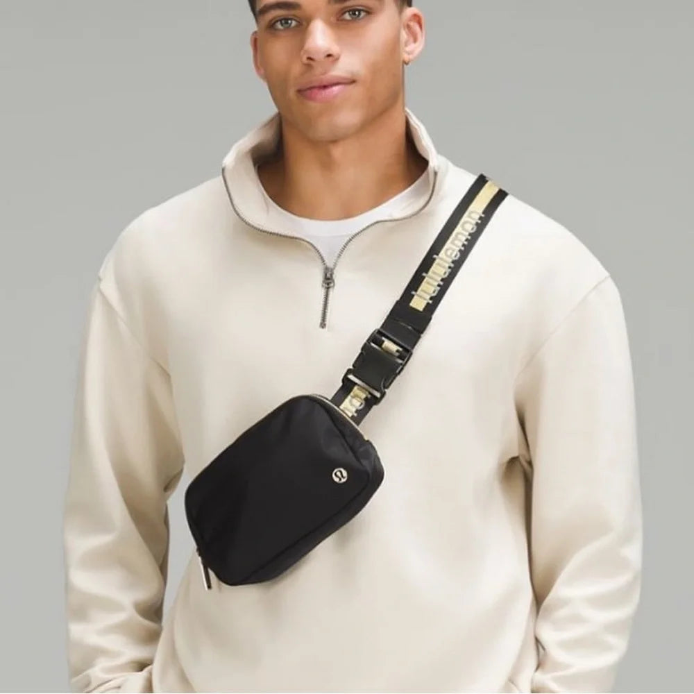 Lululemon Everywhere Belt Bag 1L Black/ Gold /White