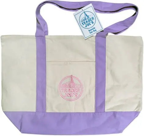 Premium Trader Joes Lavender Large Tote Bag